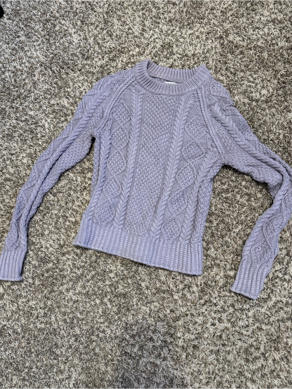 LL Bean Signature Cotton Cable Knit Sweater Size XS